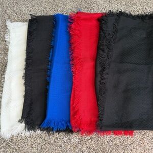 Vintage Vera Neumann Scarf Lot Of 4 Made In Japan Acrylic Soft Fringe